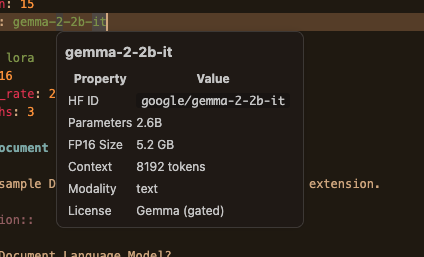 Hover info